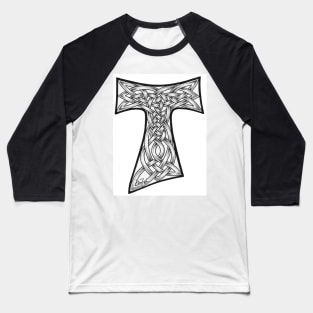 Celtic Franciscan Tau Cross Baseball T-Shirt